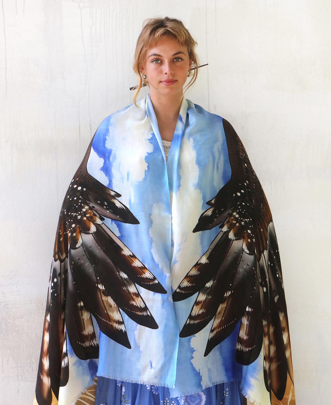 Shovava Silk offers Blue Wing Shawl