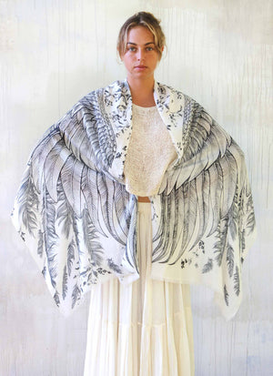 White Angel Wings Scarf