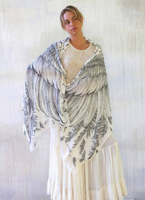 White Angel Wings Scarf