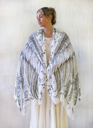 White Angel Wings Scarf