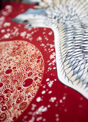 Cherry Blossom Barn Owl Scarf