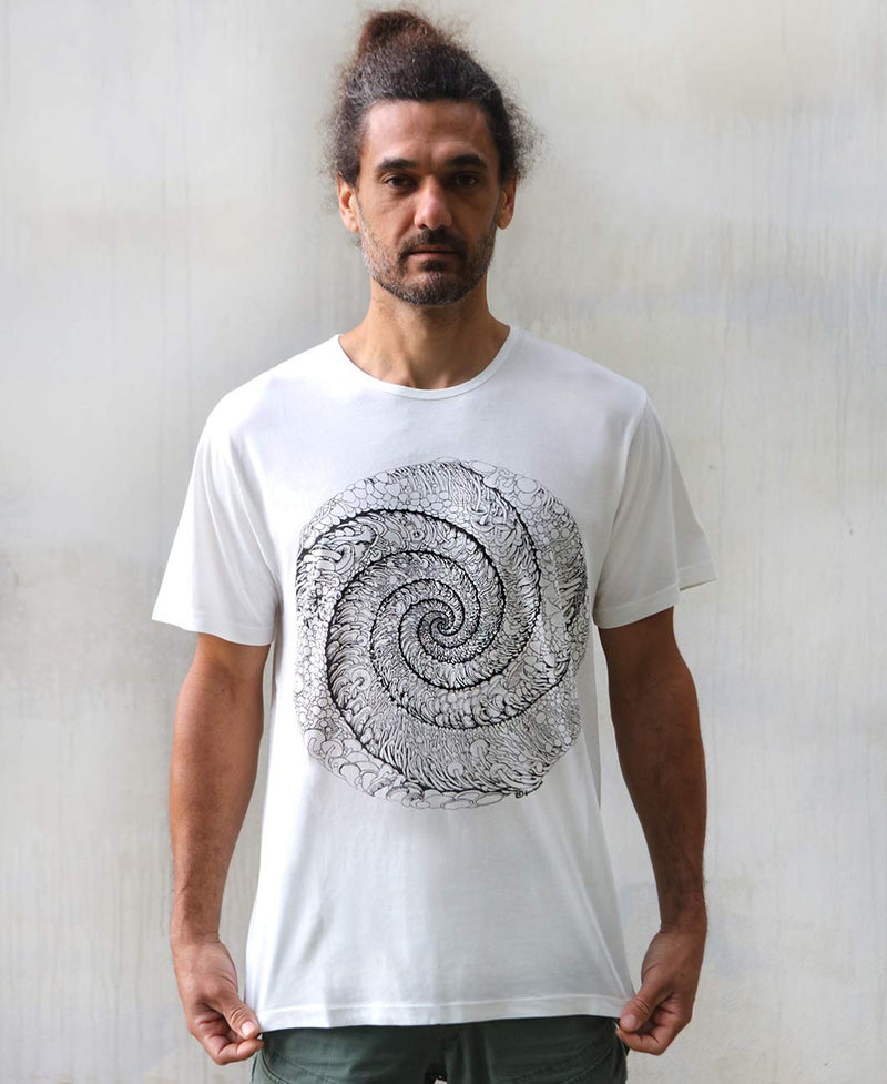 Spiral White Men's Tee Shirt