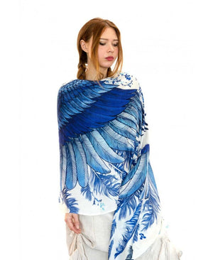 Blue wings scarf