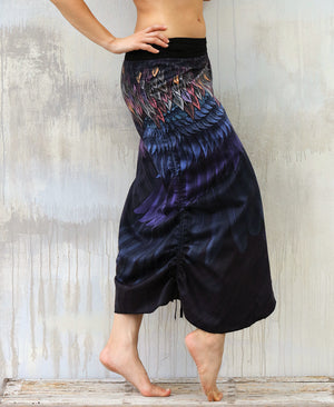 Purple Feather Wrap Skirt