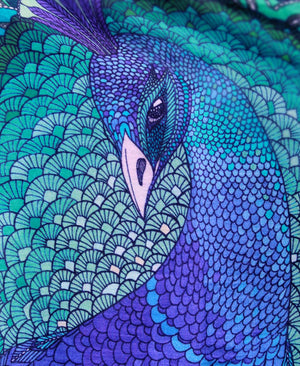 Aqua Peacock Shawl